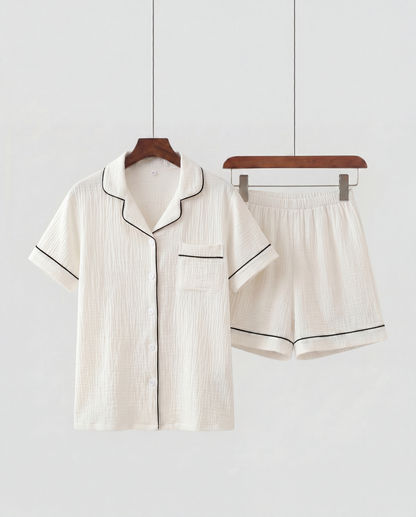 Pyjama en Mousseline de Coton Vaxau™ — Douceur Absolue