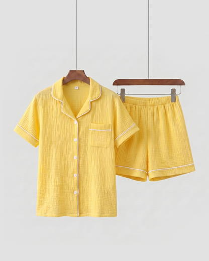 Pyjama en Mousseline de Coton Vaxau™ — Douceur Absolue