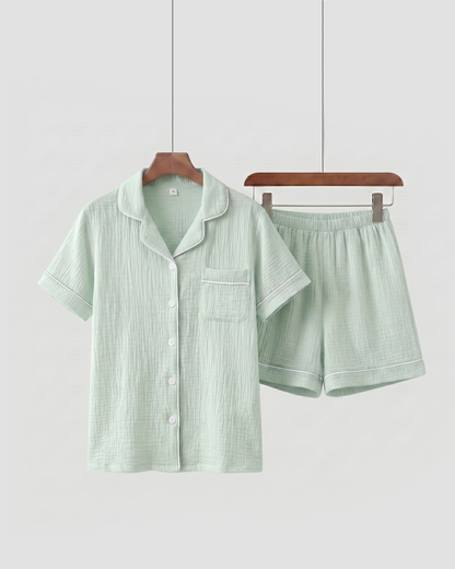 Pyjama en Mousseline de Coton Vaxau™ — Douceur Absolue