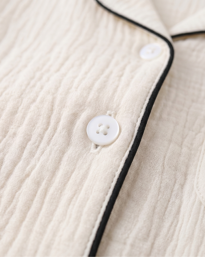 Pyjama en Mousseline de Coton Vaxau™ — Douceur Absolue