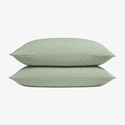 Taies d'Oreiller en Mousseline de Coton Vaxau™ — Lot de 2