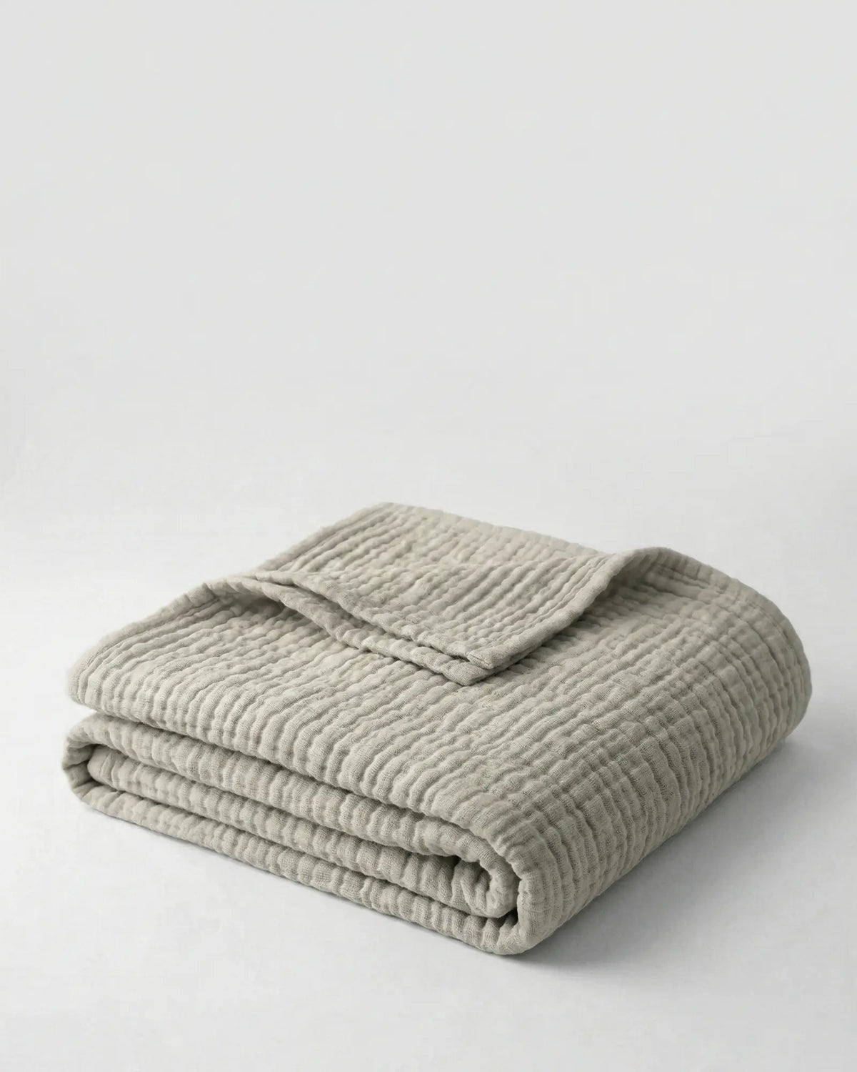 Couverture en mousseline de coton Gris – douce et respirante
