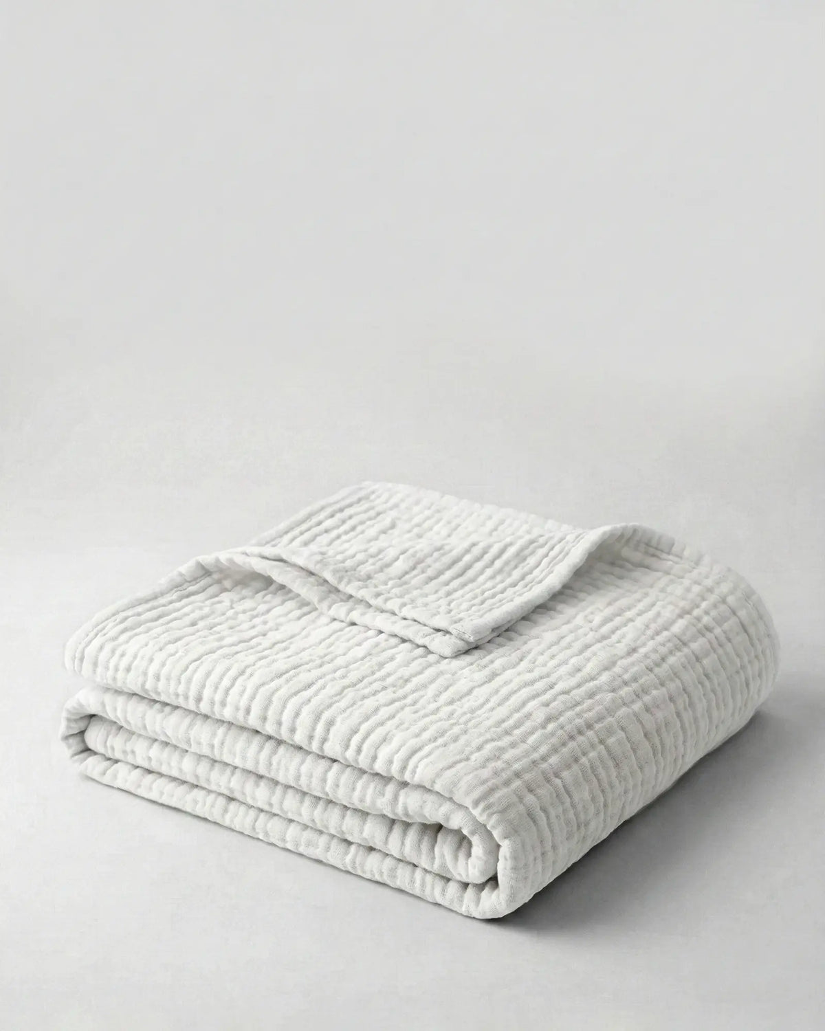 Couverture en mousseline de coton Blanc – douce et respirante
